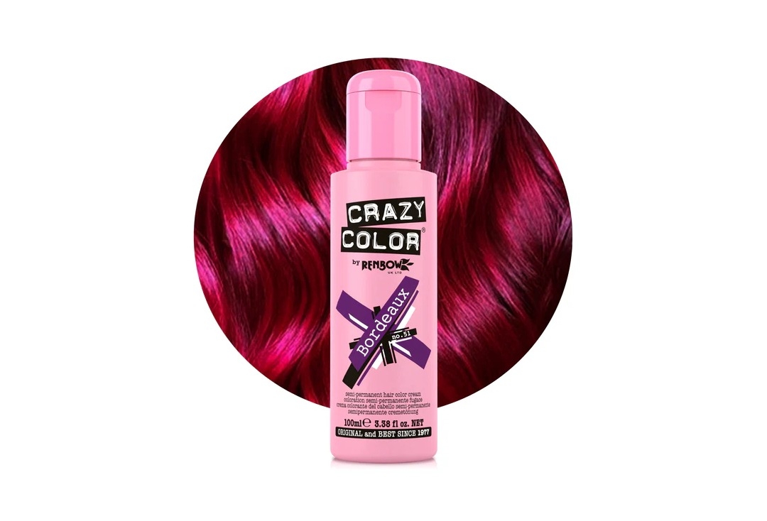 #51 Bordeaux Crazy Color Semi-Permanent Hair Colour