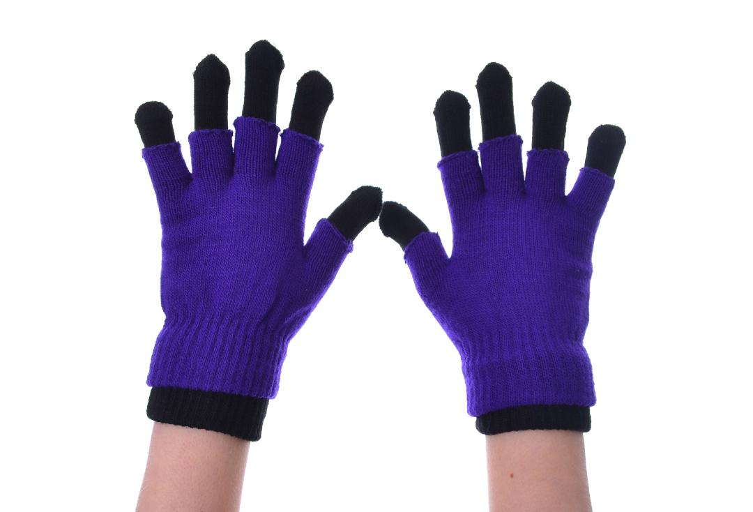 Poizen Industries | Purple & Black Double Gloves