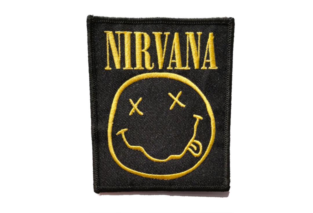 Official Band Merch | Nirvana - Smiley Logo Woven Patch