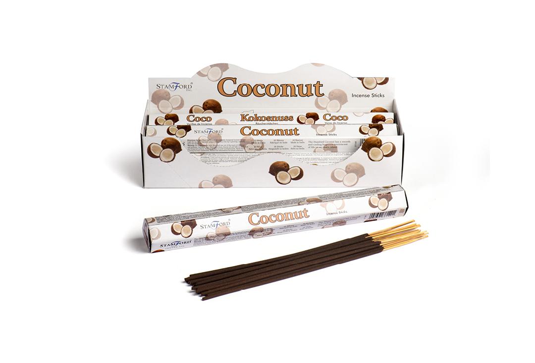 Stamford Inc | Coconut Mythical White Hex Incense