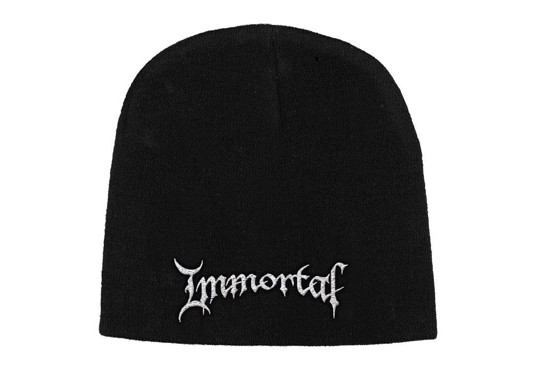 Official Band Merch | Immortal - Logo Embroidered Official Knitted Beanie Hat