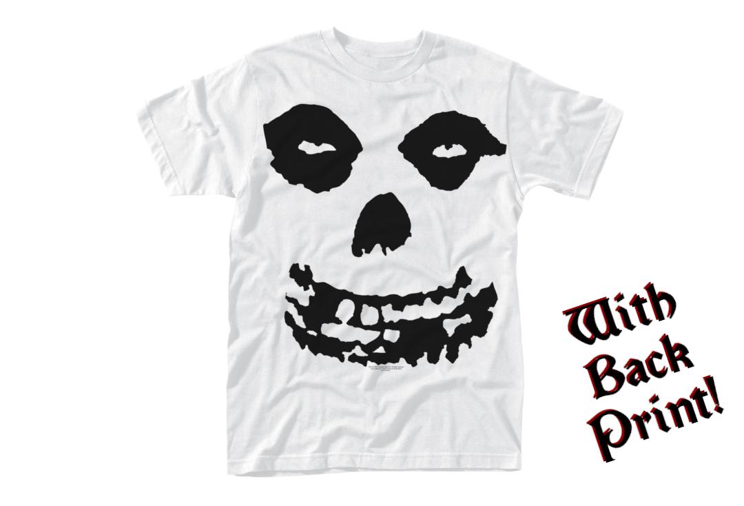 Official Band Merch | Misfits - All Over Skull White Men's Short Sleeve T-Shirt - Front