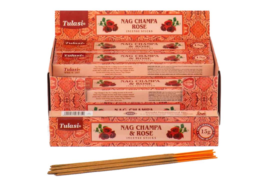 Tulasi | Rose & Nag Champa Incense Sticks