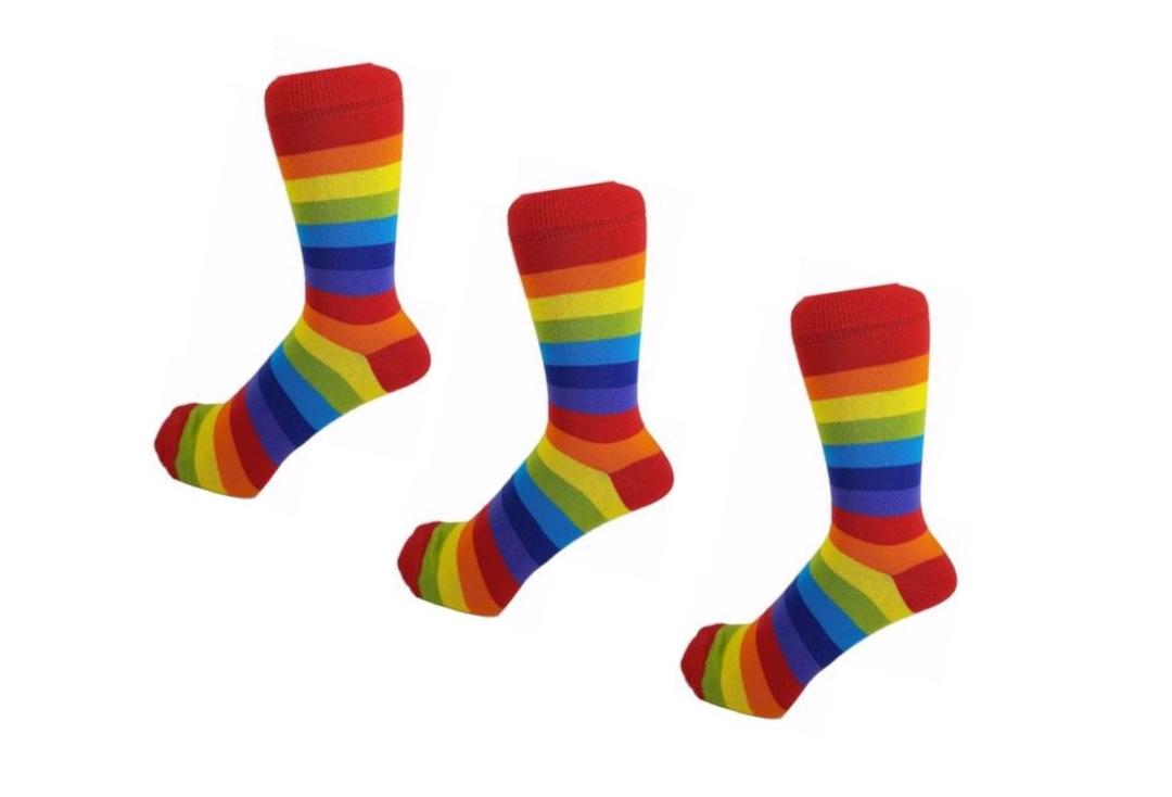 Macahel | Rainbow Thick Stripe Men's Socks