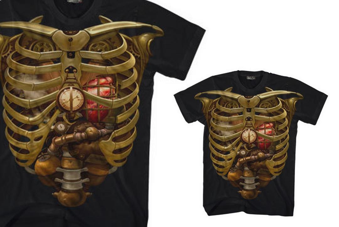Darkside | Steampunk Ribs Short Sleeve Men's T-Shirt