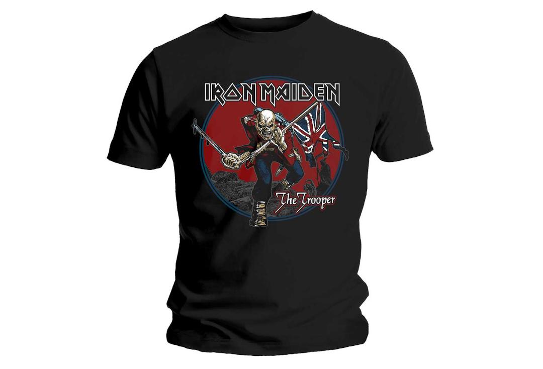 Official Band Merch | Iron Maiden - The Trooper Red Sky Official Men's Short Sleeve T-Shirt