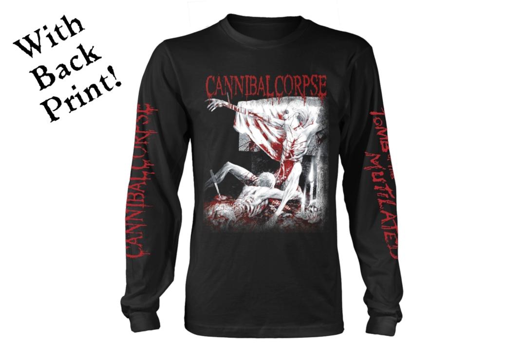 Official Band Merch | Cannibal Corpse - Tomb Of The Mutilated (Explicit) Men's Official Long Sleeve T-Shirt - Front