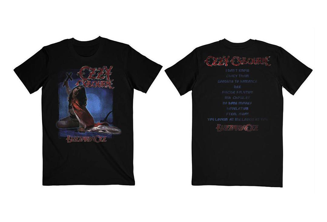 Official Band Merch | Ozzy Osbourne - Blizzard Of Ozz (Tracks) Men's Short Sleeve T-Shirt