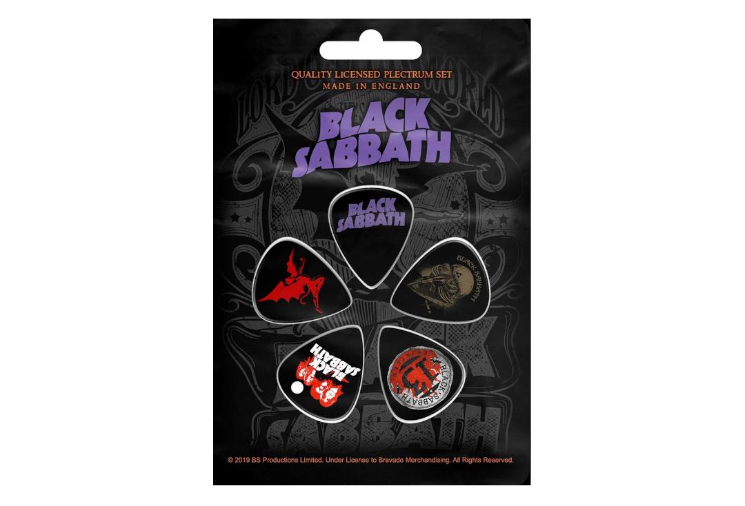Official Band Merch | Black Sabbath - Purple Logo Official Plectrum Pack