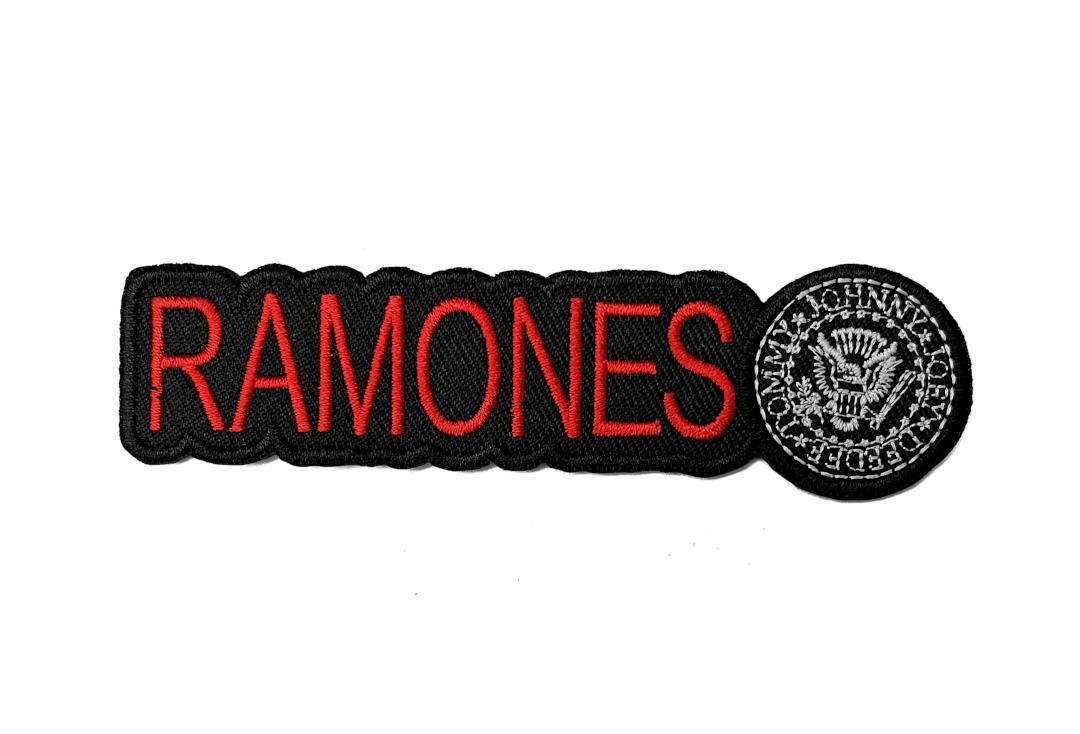 Official Band Merch | Ramones - Cut Out Logo & Seal Woven Patch