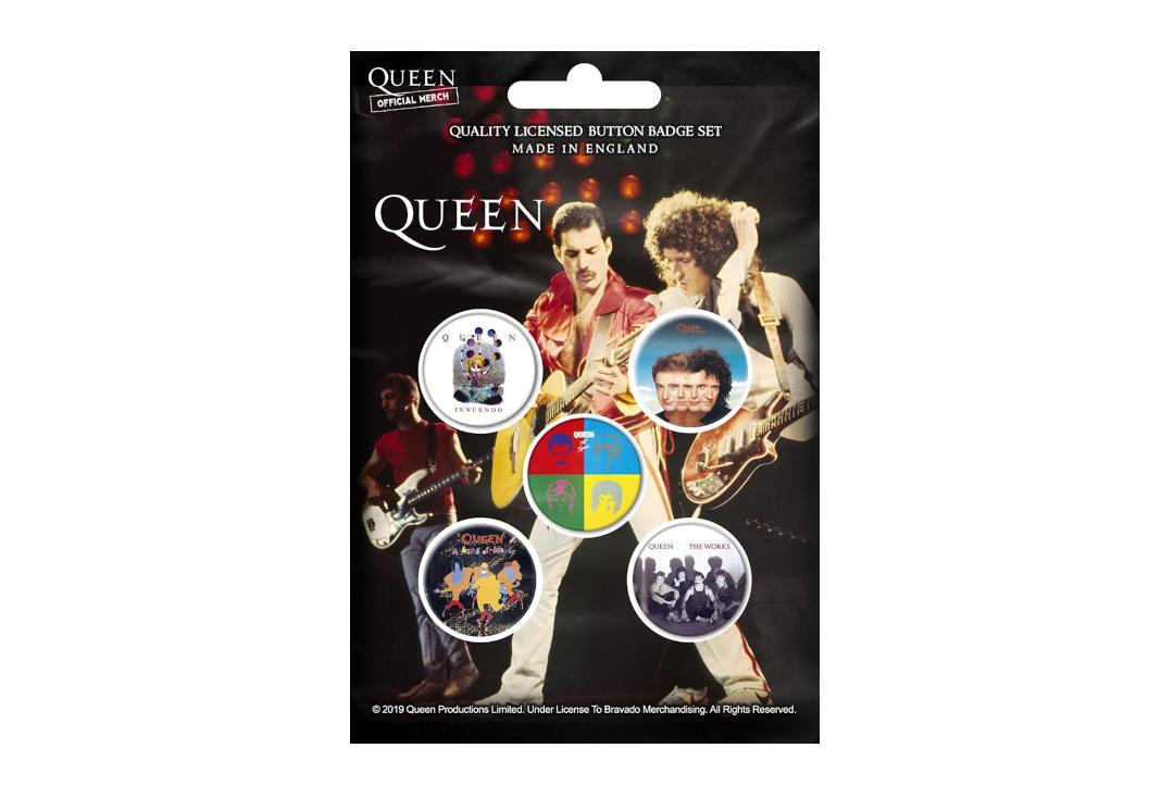 Official Band Merch | Queen - Later Albums Button Badge Pack