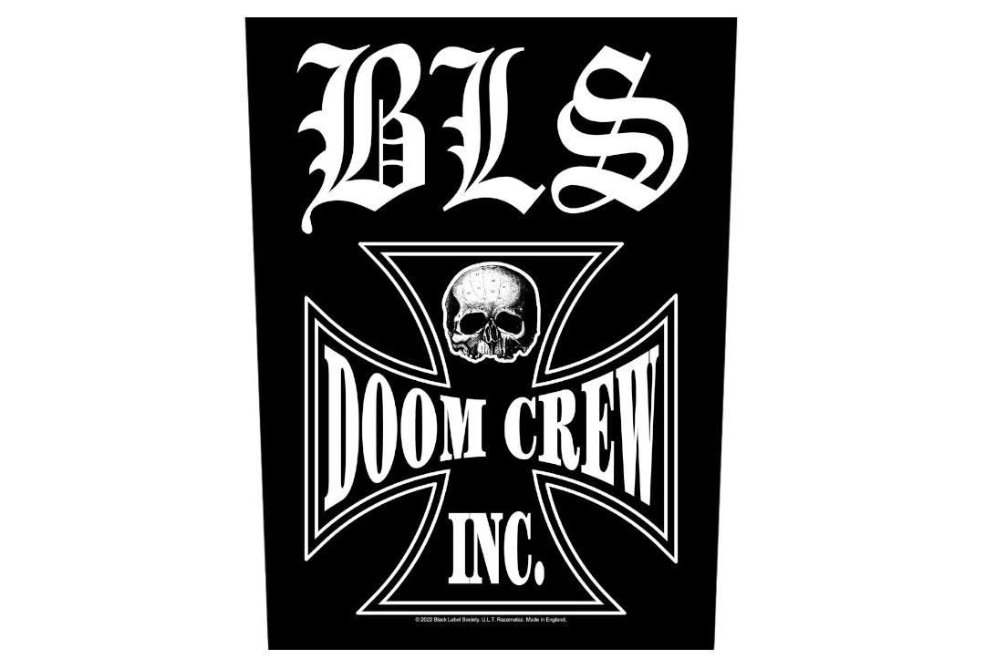Official Band Merch | Black Label Society - Doom Crew Printed Back Patch
