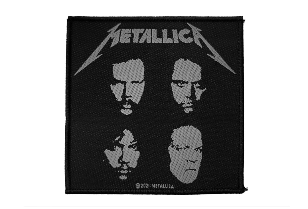 Official Band Merch | Metallica - Black Album Faces Woven Patch