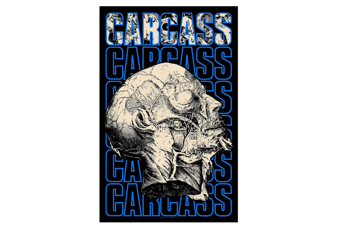 Official Band Merch | Carcass - Necro Head Printed Textile Poster