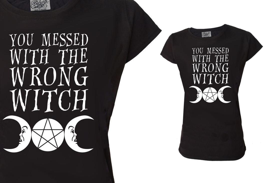 Darkside | You Messed With The Wrong Witch Darkside Scoop Neck Loose Fit Women's T-Shirt