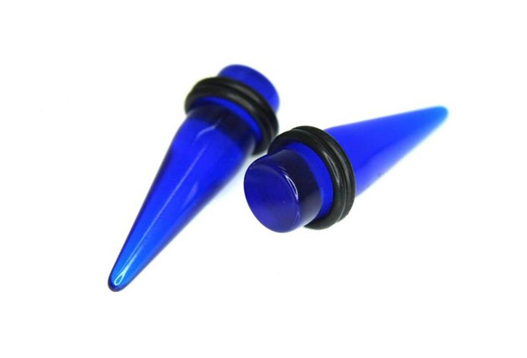 Body Jewellery | Blue Acrylic Stretching Taper 1.6mm to 12mm