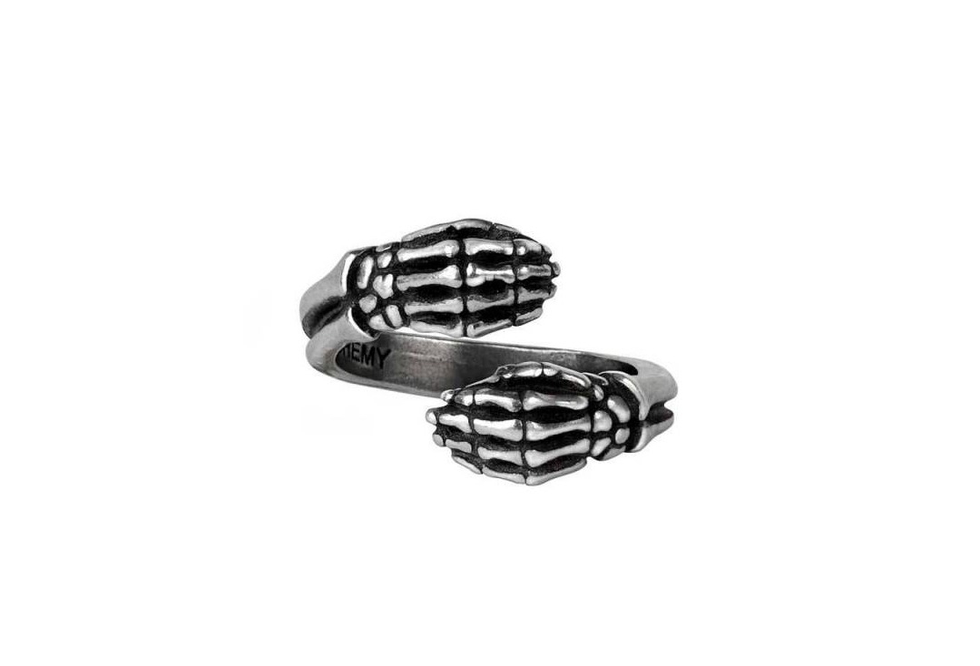 Last Embrace Alchemy Gothic Pewter Ring - Main