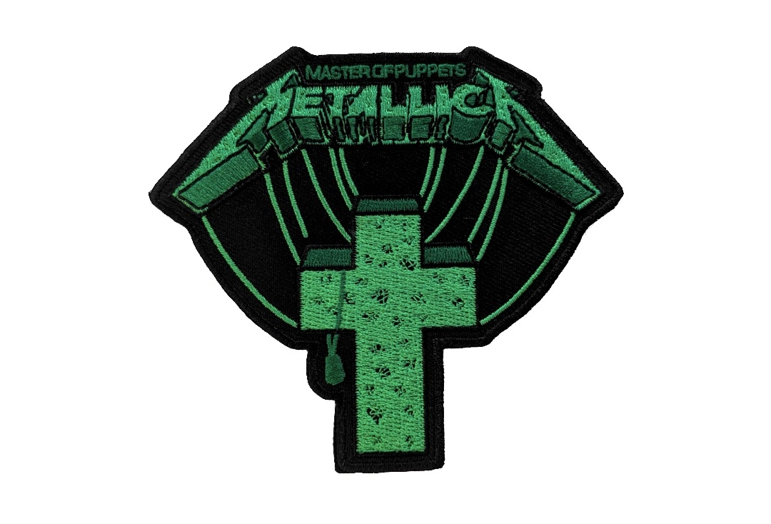 Metallica - Green Cross Master Of Puppets Iron On Embroidered Patch