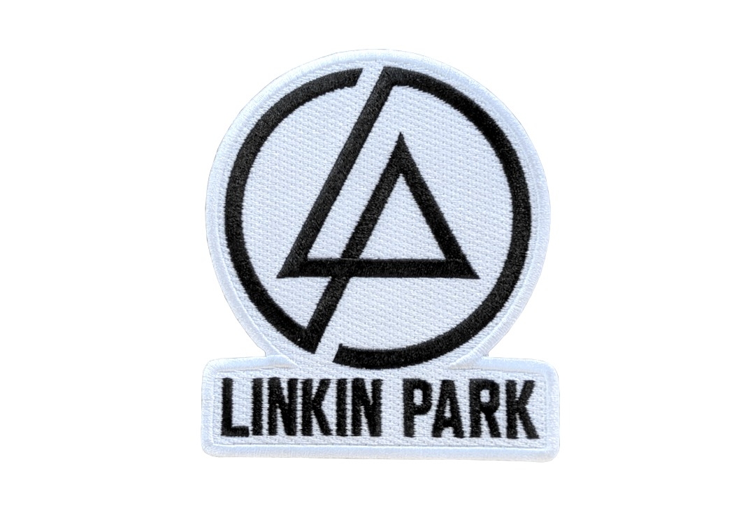 Linkin Park - White Concentric Text Logo Iron On Embroidered Patch