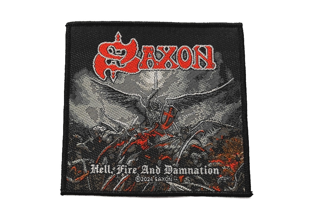 Saxon - Hell, Fire & Damnation Sew On Woven Patch