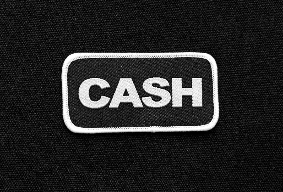 Johnny Cash - White Border Cash Sew On Woven Patch