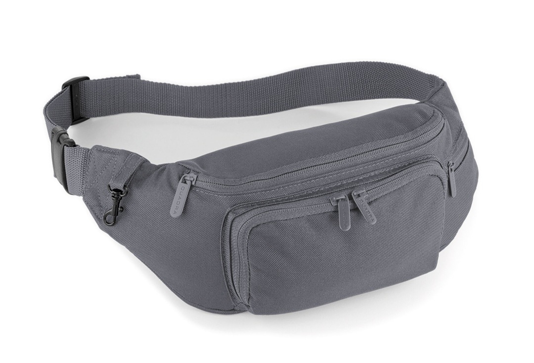 Graphite Grey Multi Pocket Bum Bag
