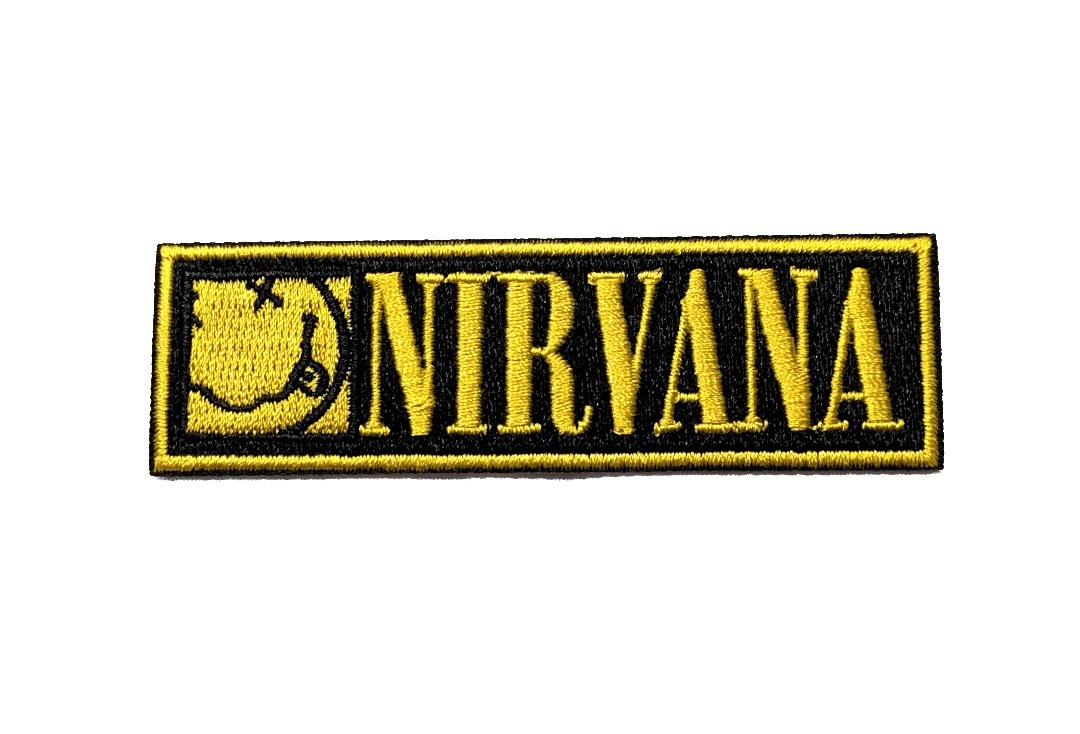 Nirvana - Small Logo & Happy Face Iron On Embroidered Patch