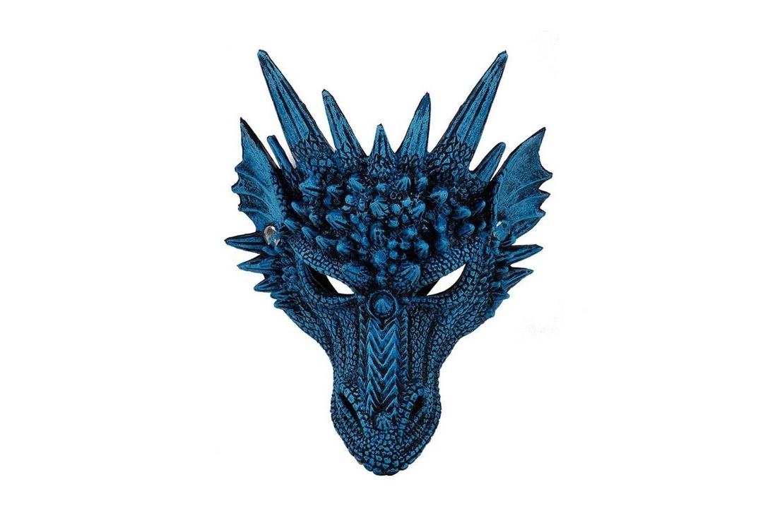 Void | Blue Half Dragon Face Mask