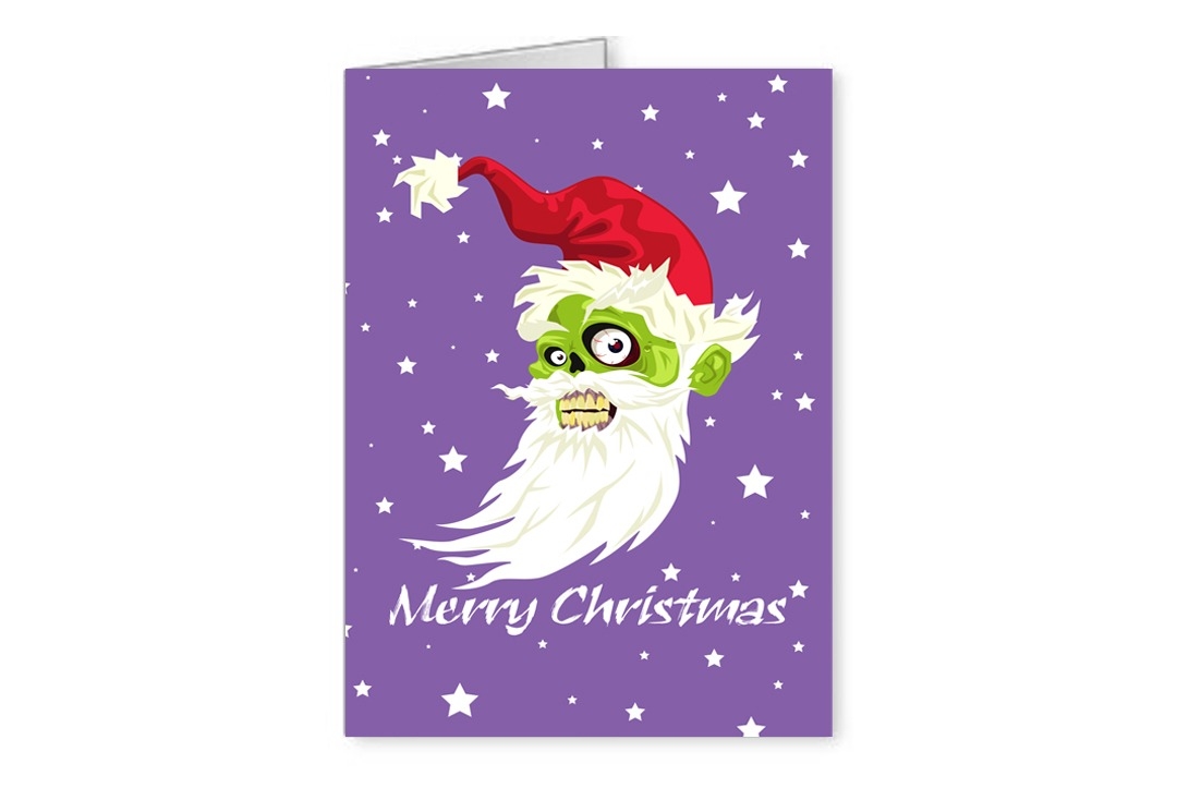 Santa Zombie Christmas Greeting Card