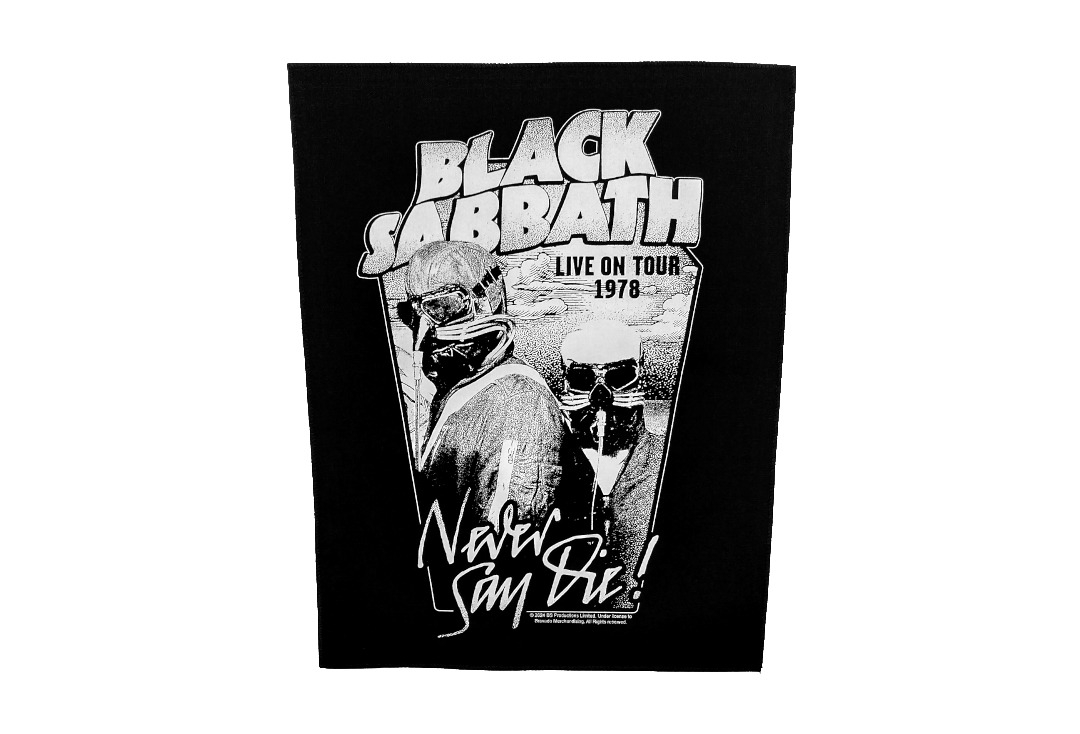 Black Sabbath - Never Say Die Printed Back Patch - Main