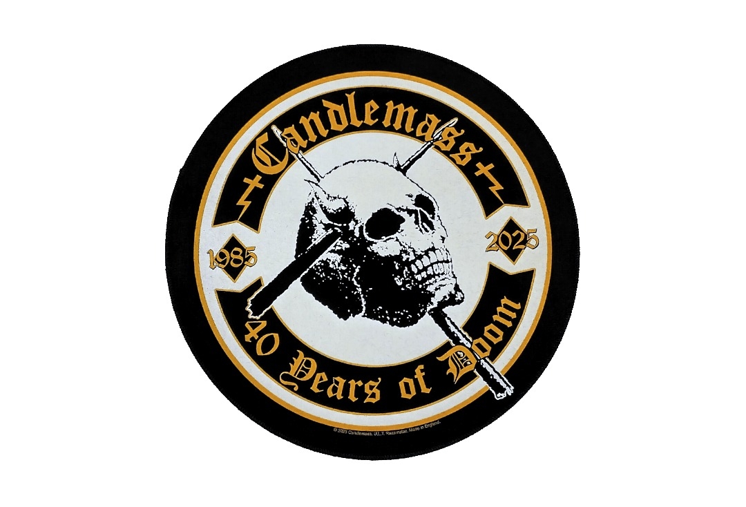 Candlemass - 40 Years Of Doom Printed Circular Back Patch - Main