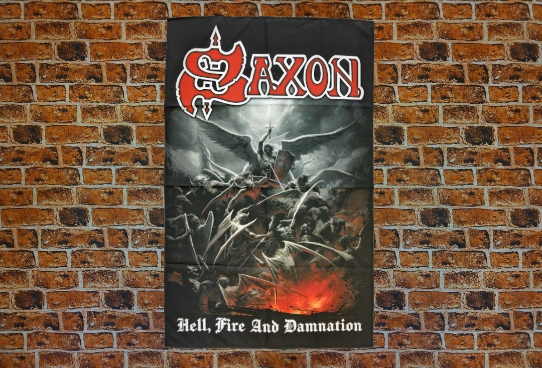 Saxon - Hell, Fire & Damnation Printed Textile Poster