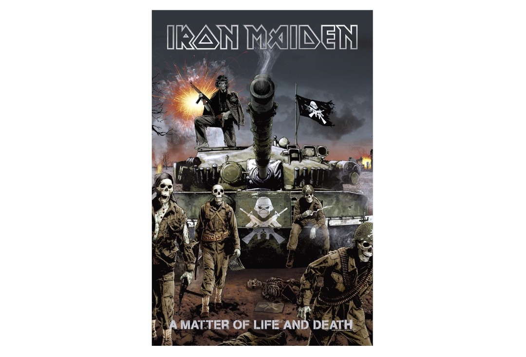 Iron Maiden - A Matter Of Life And Death Tanks Printed Textile Poster