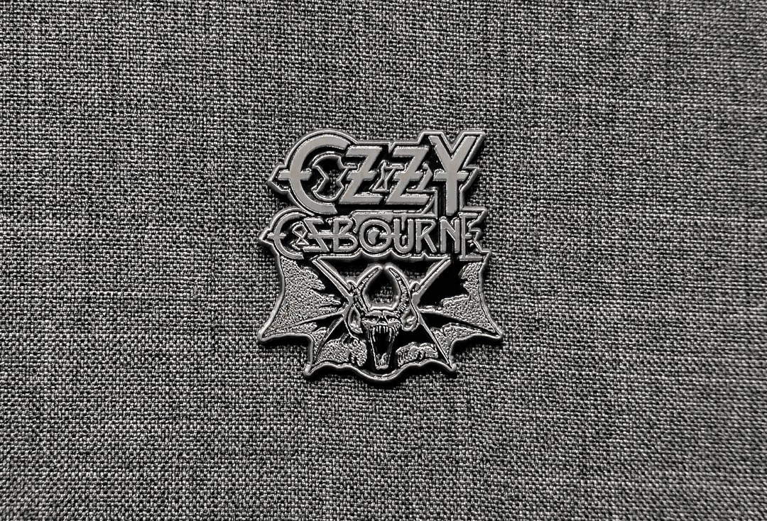 Ozzy Osbourne - Bat & Logo Official Metal Pin Badge