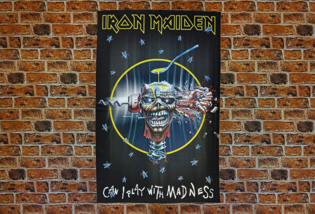 Iron Maiden - Can I Play With Madness Printed Textile Poster