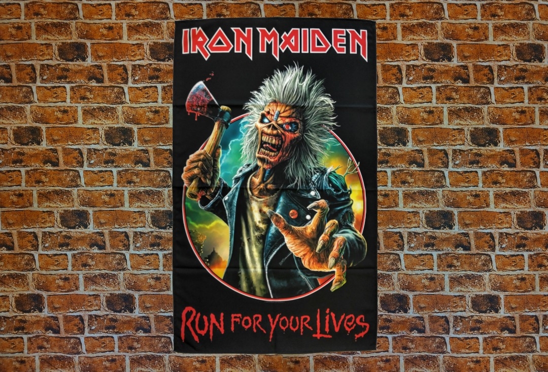 Iron Maiden - Run For Your Lives Printed Textile Poster