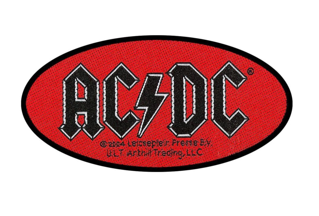 Official Band Merch | AC/DC - Red Logo Woven Patch