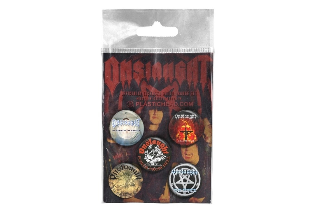 Onslaught - Classic Onslaught Official Button Badge Pack