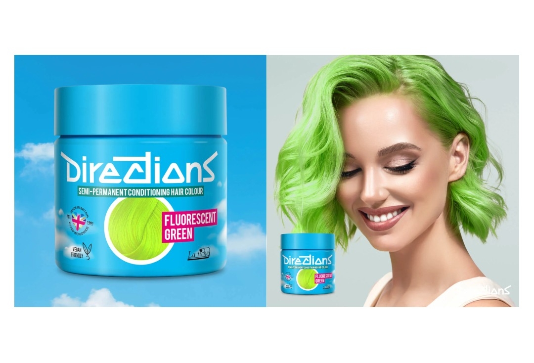Fluorescent Green Directions Semi-Permanent Hair Colour