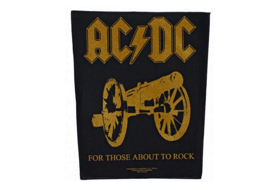 Official Band Merch | AC/DC - For Those About To Rock Printed Back Patch