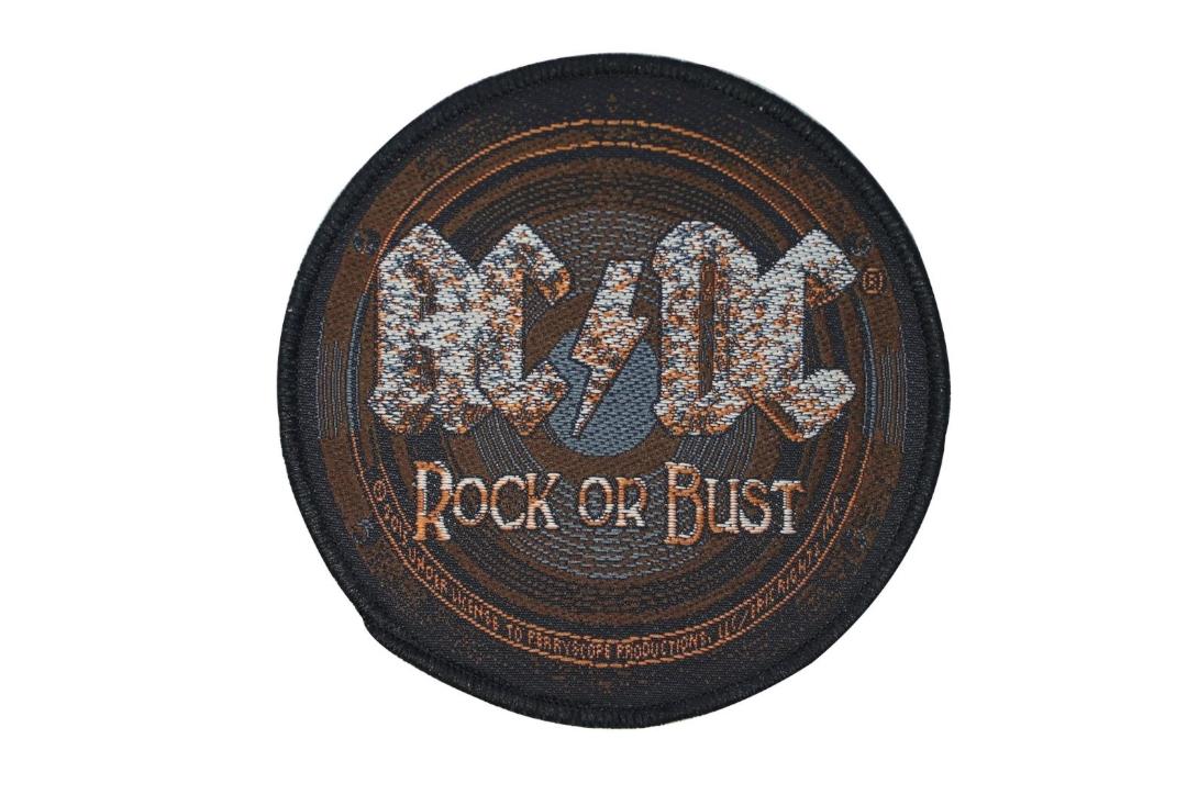 Official Band Merch | AC/DC - Rock Or Bust Round Woven Patch