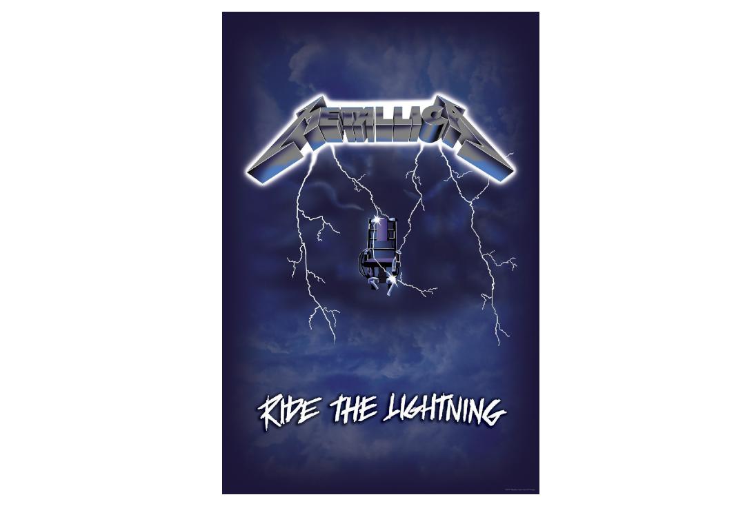 Official Band Merch | Metallica - Ride The Lightning Printed Textile Poster