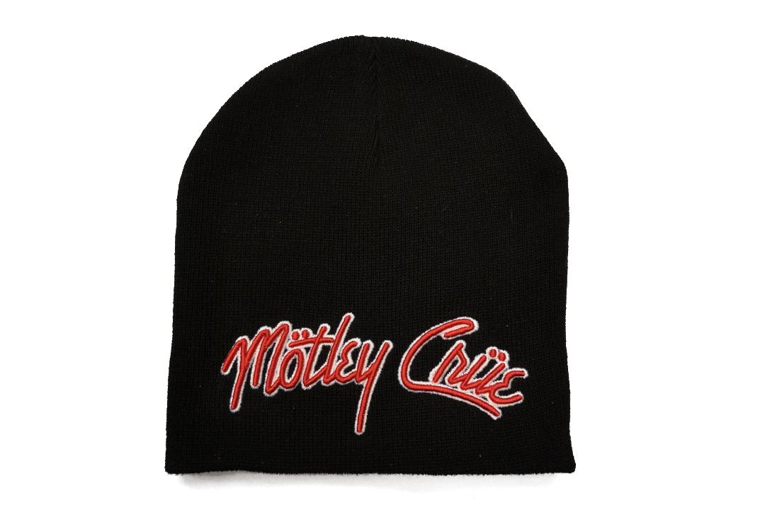 Official Band Merch | Motley Crue - 3D Logo Embroidered Official Knitted Beanie Hat- Main