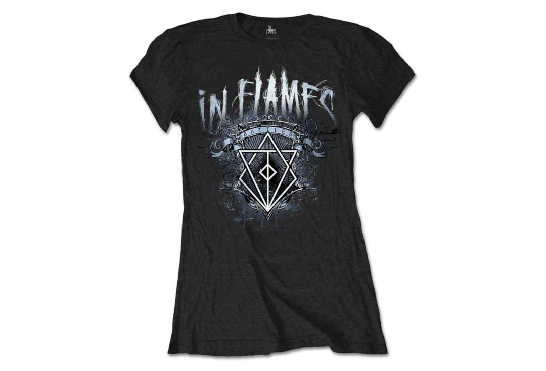 Official Band Merch | In Flames - Battle Crest Skinny Fit Women's T-Shirt