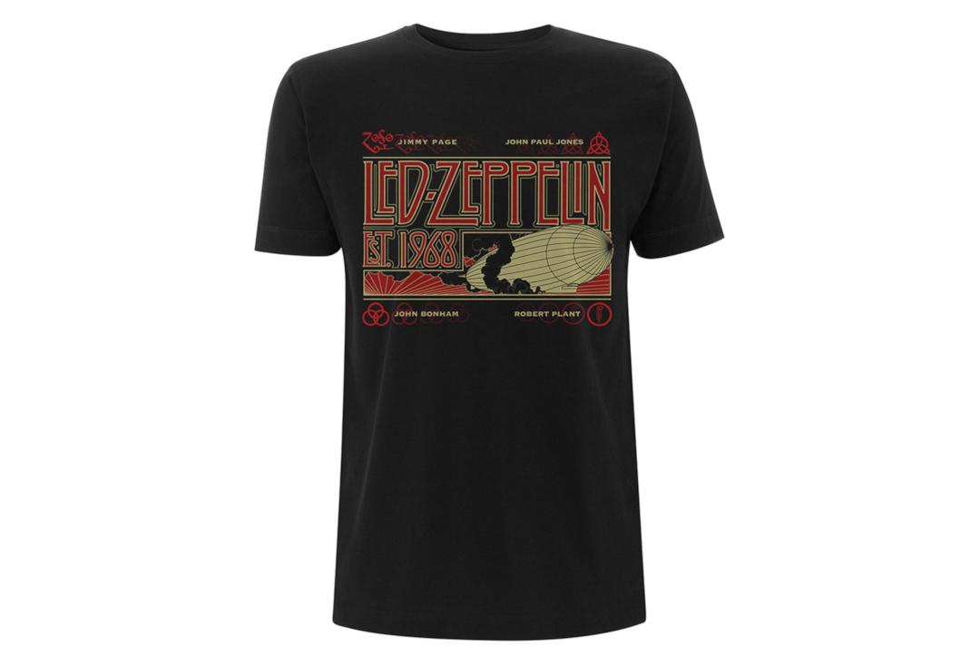 Official Band Merch | Led Zeppelin - Zeppelin & Smoke Men's Short Sleeve T-Shirt