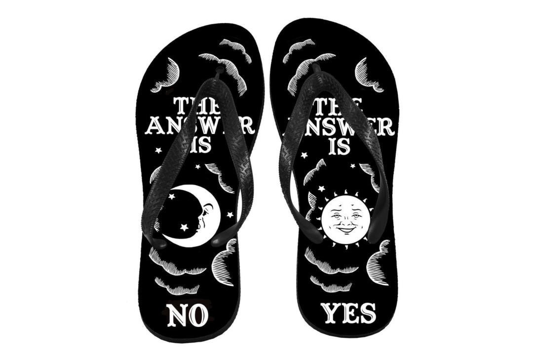 Darkside Clothing | The Answer Is No Unisex Flip-Flops