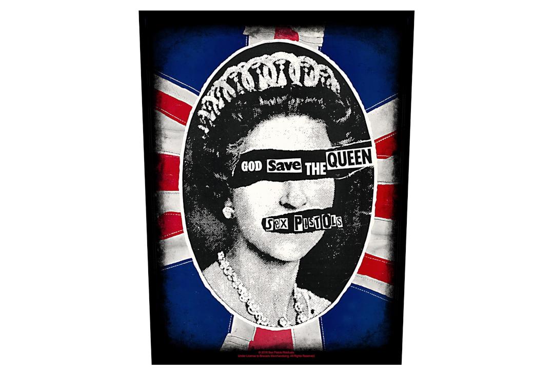 Official Band Merch | Sex Pistols - God Save The Queen Printed Back Patch