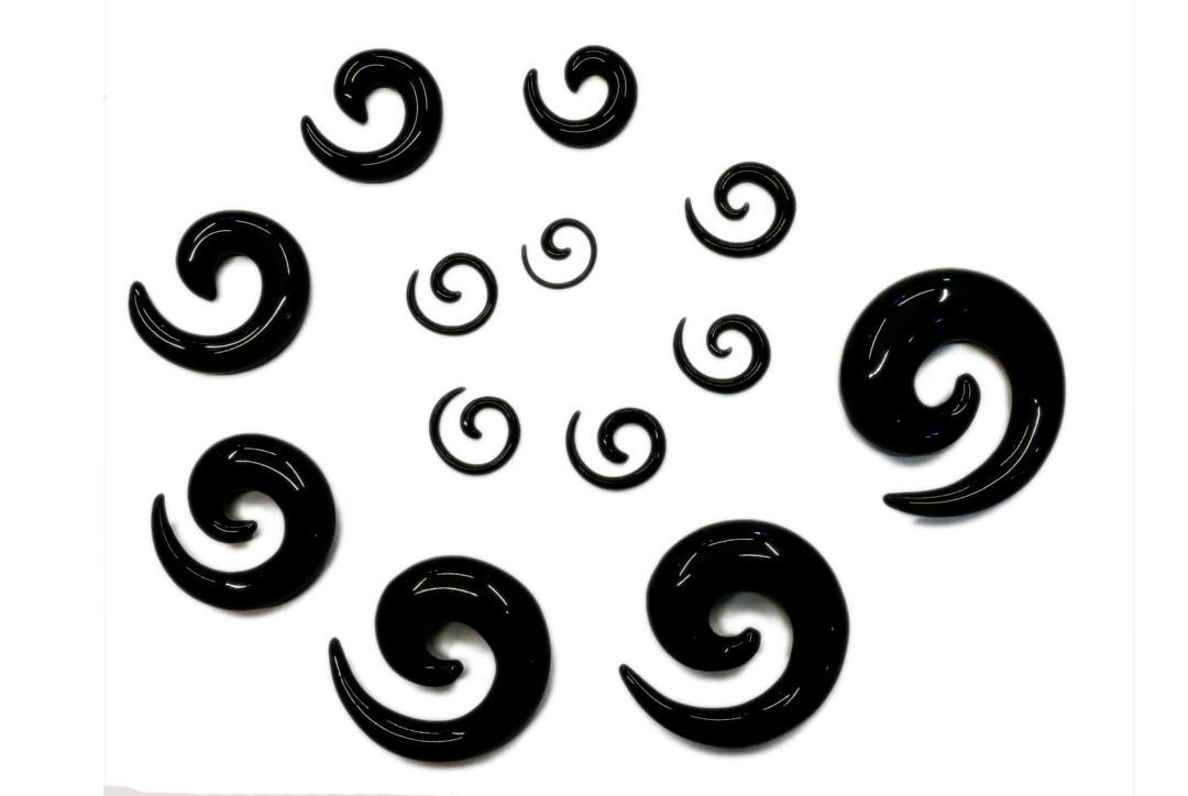 Body Jewellery | Black Acrylic Spiral Stretching Kit