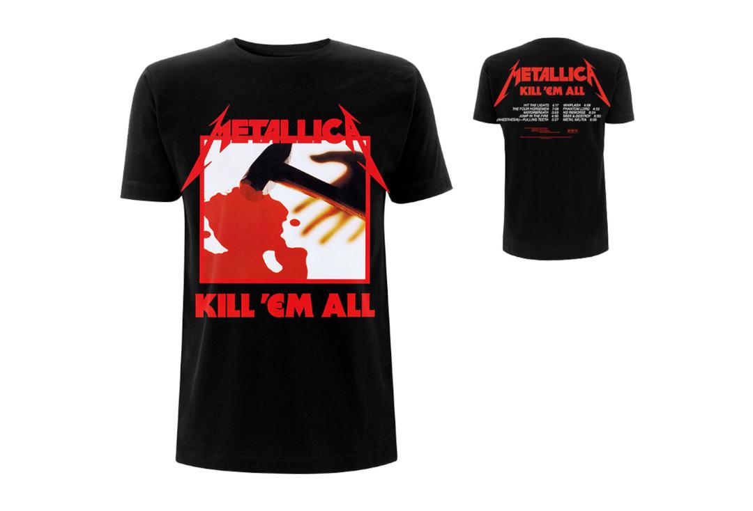 Official Band Merch | Metallica - Kill 'Em All (Tracks) Men's Short Sleeve T-Shirt