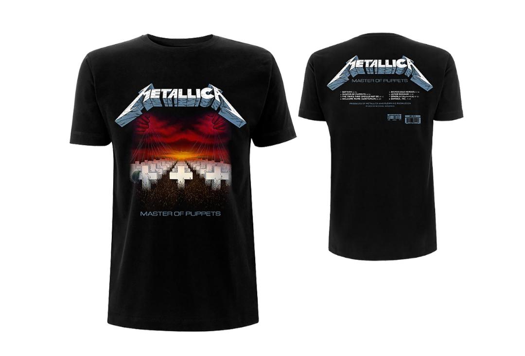 Official Band Merch | Metallica - Master Of Puppets (Album Tracks) Men's Short Sleeve T-Shirt
